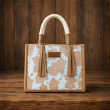 Cowprint Wrangler Crossbody Handbag