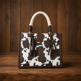 Cowprint Wrangler Crossbody Handbag