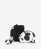 WRANGLER COW PRINT CARD HOLDER WALLET SET