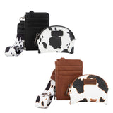 WRANGLER COW PRINT CARD HOLDER WALLET SET