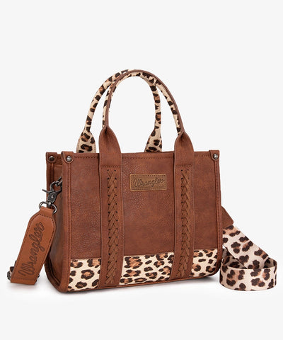 WRANGLER CHEETAH CROSSBODY TOTE BAG