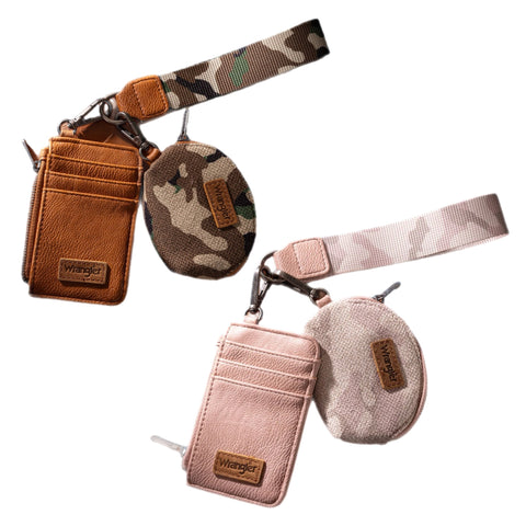 Wrangler Camo Dual Pouch Wristlet