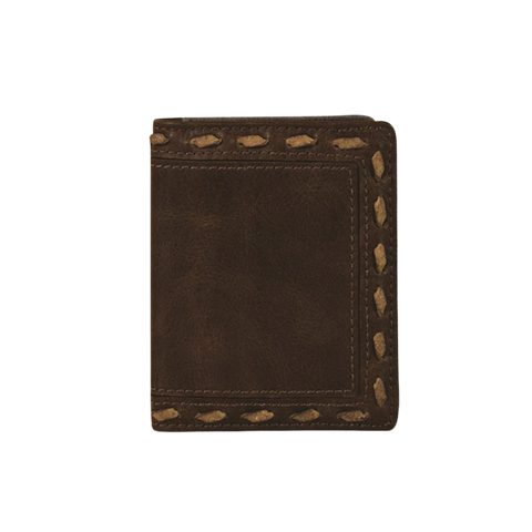 JUSTIN MEN'S FRONT POCKET CARD CASE WHIP STITCH