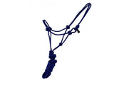 Mini / Small PONY Size adjustable cowboy knot halter with matching removable lead