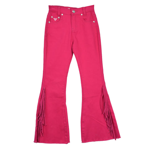 Youth Girl's "Side Fringe" Flare Leg Jeans BY COWGIRL HARDWARE
