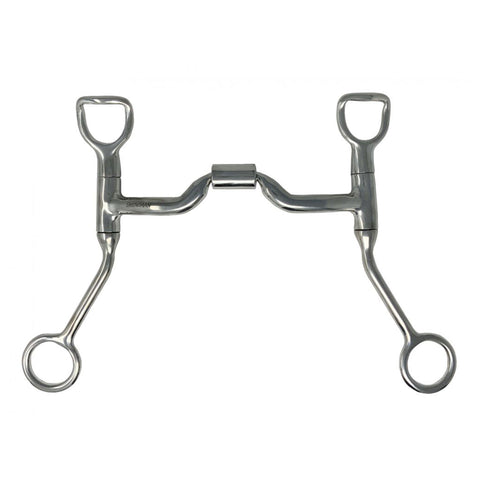 Stainless Steel Ported Barrel Bit with Curved Mouthpiece