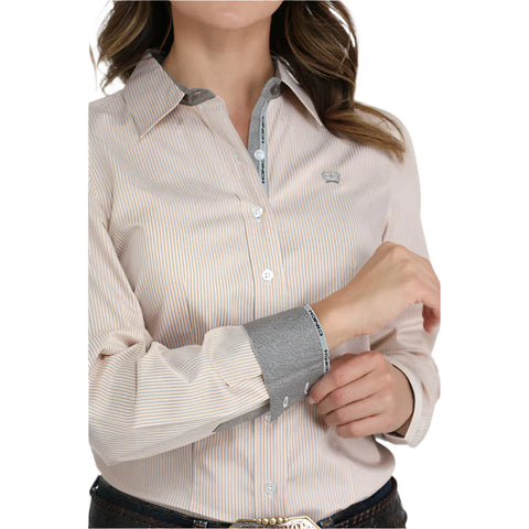 Women's TENCEL™ Stripe Button-Down Shirt by Cinch Jeans
