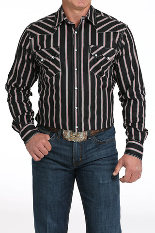 Men's Black Stripe Western Shirt by Cinch Jeans