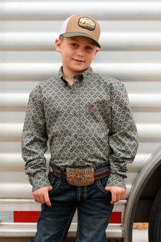 Boy's Button-Down Western Shirt BY CINCH JEANS
