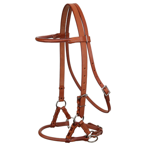 Leather Side Pull with Rolled Leather Nose