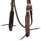 iamond Stitch Argentina Cow Leather Browband Headstall