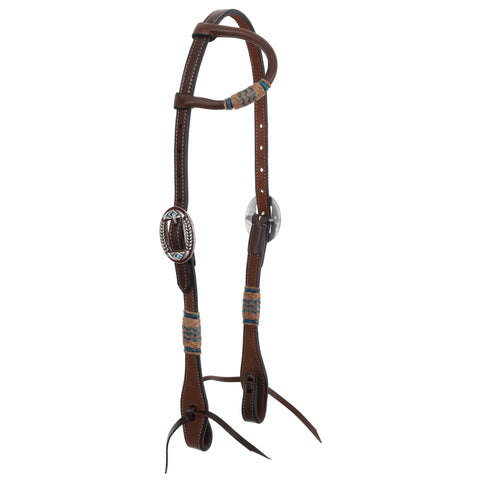 Aqua Rawhide One Ear Headstall