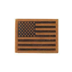 MENS BIFOLD STYLE WALLET EMBOSSED FLAG BROWN BY NOCONA (Copy)