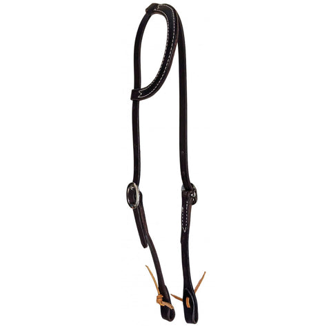Chocolate Leather Slip Ear Headstall by San Saba Equine