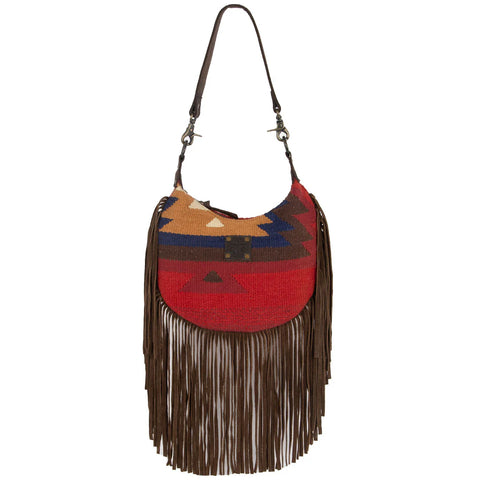 Crimson Sun Nellie Fringe Bag by STS