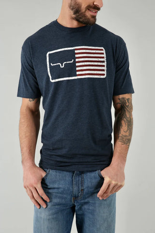 Navy American Trucker Tee Shirt by Kimes Ranch