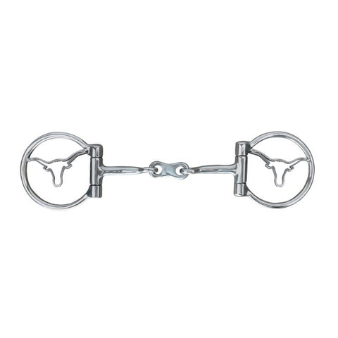 Longhorn Stainless Steel D-Ring Dogbone Snaffle Bit