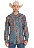 TEK Western Diamond Aztec Long Sleeve Shirt by PANHANDLE SLIM