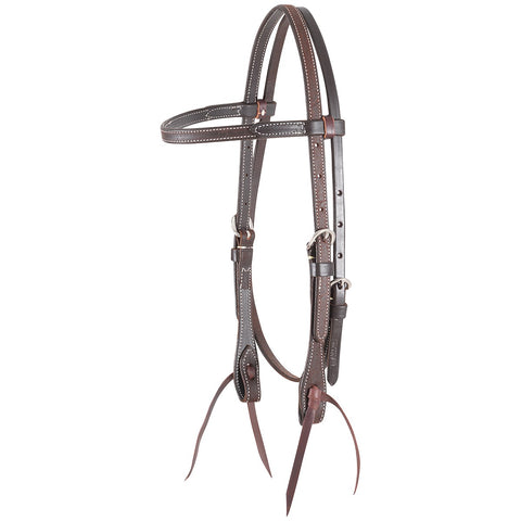 Chocolate Rough Out Browband Headstall by Martin Saddlery