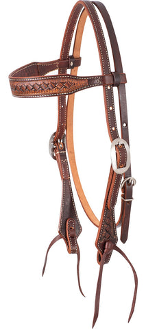Weathered Antique Browband Headstall by Martin Saddlery (Copy)