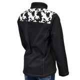 WOMEN'S COWPRINT ACCENT SOFTSHELL JACKET BY COWBOY HARDWARE