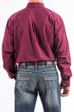 Men's Solid Burgandy Western Shirt by Cinch Jeans