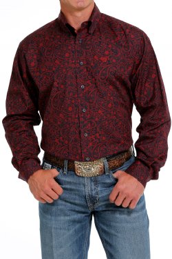 MEN'S PAISLEY PRINT BUTTON-DOWN WESTERN SHIRT by CINCH JEANS