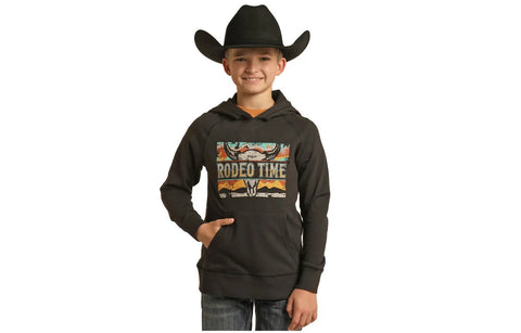 Boy's Dale Brisby Rodeo Time Black Hoodie