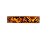 Sunflower Tooled Dog Collar