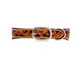Sunflower Tooled Dog Collar