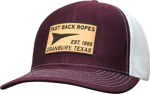 Fast Back Ropes Maroon/ White Snapback Hat
