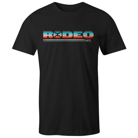 "RODEO" BLACK T-SHIRT W/SERAPE BY HOOEY