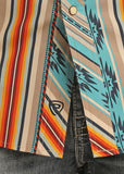 Aztec Stripe Pearl Snap by Rock and Roll Denim