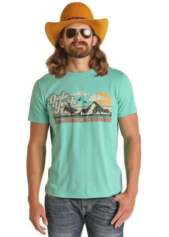 TURQUOISE DALE BRISBY GRAPHIC TEE BY ROCK & ROLL DENIM