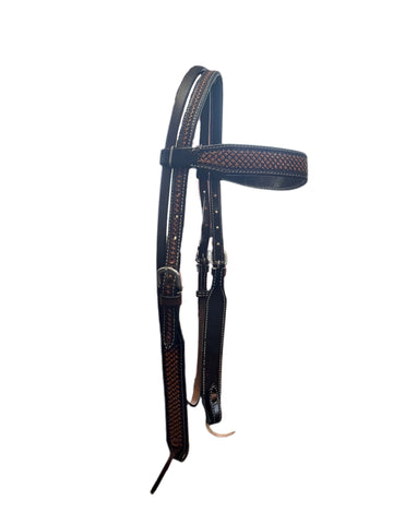 X Stamped Browband Headstall