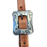 5/8” Leather Slip Ear Headstall with Mounted Buckle