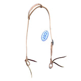 3/4” Harness  Leather Slip Ear Headstall with Mounted Buckle