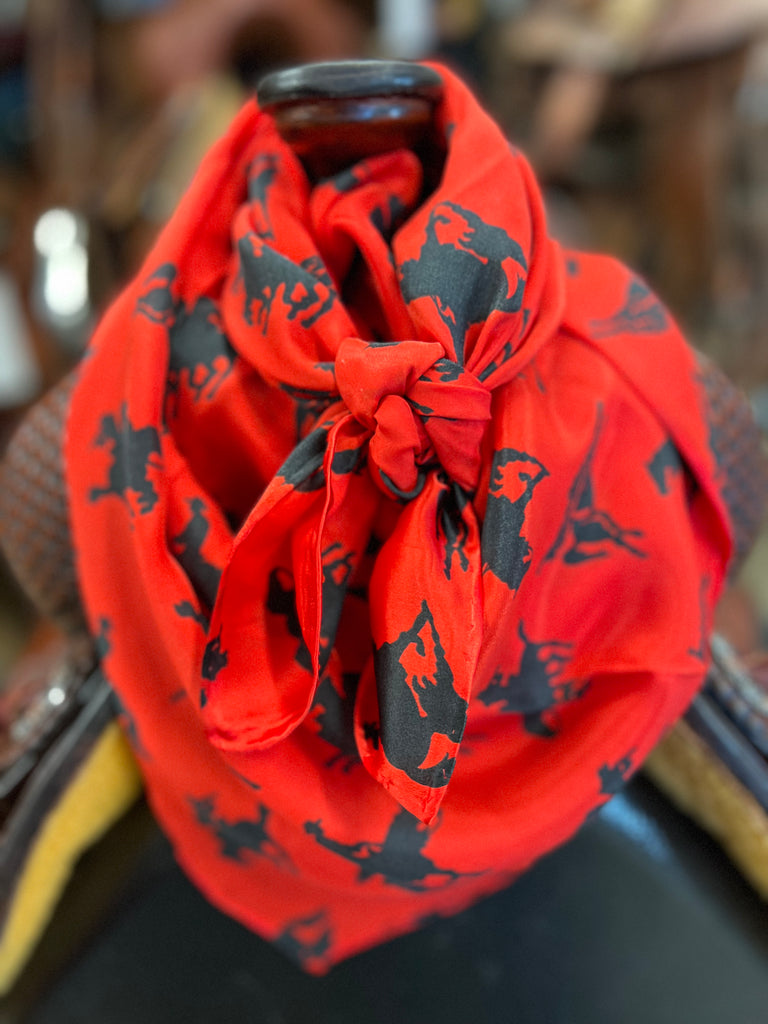 Red Buckaroo Wild Rag – Block Saddle Company, LLC