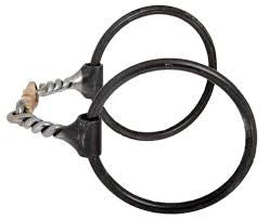 Dutton Sweet Iron Twisted Wire Dogbone  Ring Snaffle R-82