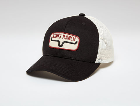 BLACK ORANGE ROLLING TRUCKER CAP by Kimes Ranch