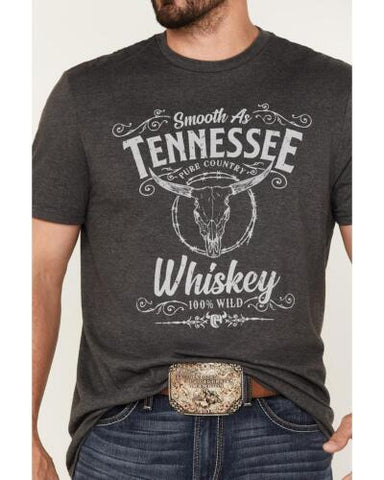 MEN'S TENNESSEE WHISKEY SKULL WESTERN T-SHIRT BY COWBOY HARDWARE